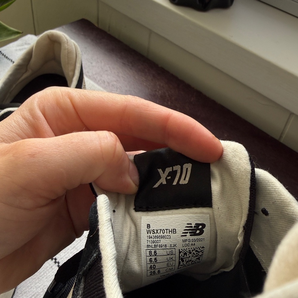 New Balance X70 Black and Cream Athletic Sneakers Brand New - Picture 10 of 15